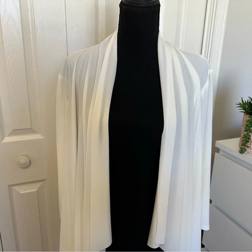 R&M Richards White Women's Jacket Quarter Sleeves Size XL - Picture 5 of 13